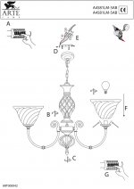 Люстра Arte Lamp A4581LM-3AB Cameroon