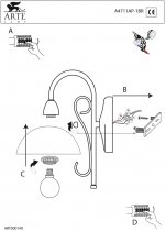 Светильник бра Arte Lamp A4711AP-1BR Blake