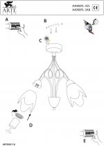 Люстра Arte Lamp A4900PL-3SS Motel