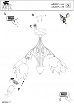 Люстра Arte Lamp A4905PL-5SS Motel