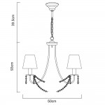 Люстра подвесная Arte lamp A5008LM-5GO Armonico