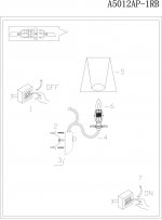 Светильник настенный Arte lamp A5012AP-1RB EMPIRE