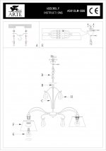 Люстра Arte Lamp A5013LM-5BG Carmen