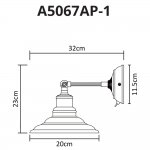 Светильник бра Arte Lamp A5067AP-1BK LIDO