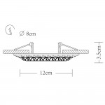 Светильник встраиваемый Arte lamp A5073PL-1WH Cratere