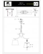 Люстра подвесная Arte lamp A5133LM-5BR Irene