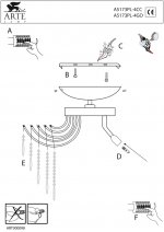Люстра Arte Lamp A5173PL-4CC Waterfall