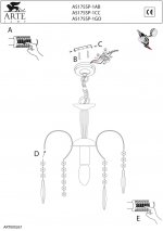 Светильник подвесной Arte lamp A5175SP-1CC Waterfall