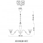 Светильник подвесной Arte lamp A5184LM-6CC TOSCANA