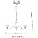 Светильник подвесной Arte lamp A5184LM-8CC TOSCANA