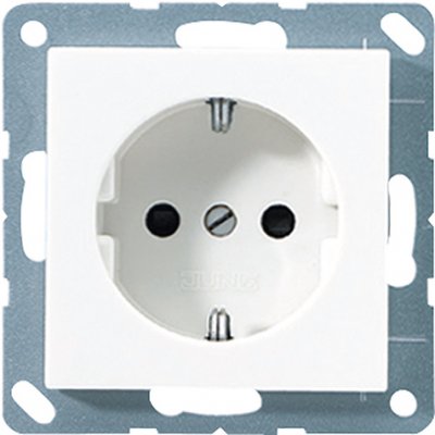 JUNG АS 500 бежевый Розетка с/з с защитными шторками безвинт зажим (A520KI) JUNG АS 500 бежевый Розетка с/з с защитными шторками безвинт зажим (A520KI)