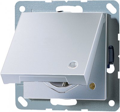 JUNG А 500 Алюминий Розетка с/з с защ. шторками с крышкой с индикацией напряжения безвинт зажим (A520KLKOAL) JUNG А 500 Алюминий Розетка с/з с защ. шторками с крышкой с индикацией напряжения безвинт зажим (A520KLKOAL)