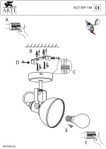 Светильник спот Arte lamp A5213AP-1AB Martin