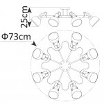 Светильник потолочный Arte lamp A5216PL-8AB MARTIN