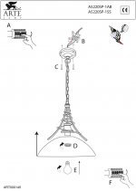 Светильник подвесной Arte lamp A5220SP-1SS MONTANA