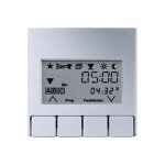 JUNG А 500 Алюминий Накладка жалюзийного выключателя УНИВЕРСАЛ с таймером(мех.220ME,230ME,232ME) (A5232T3AL)