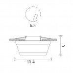 Светильник белый точечный Arte lamp A5243PL-1WH Cratere