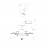 Светильник потолочный Arte lamp A5253PL-1WC CRATERE