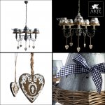 Люстра с бантиками Arte lamp A5290LM-5RI Fattoria