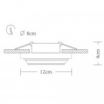 Светильник встраиваемый Arte lamp A5304PL-1WH Cratere