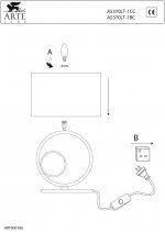 Светильник настольный Arte lamp A5370LT-1CC Black pool