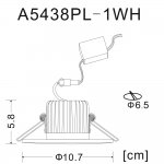 Светильник встраиваемый Arte lamp A5438PL-1WH TRACK