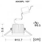 Светильник встраиваемый Arte lamp A5438PL-1WH TRACK