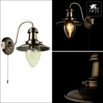 Светильник настенный бра в морском стиле Arte Lamp A5518AP-1AB Fisherman