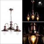 Подвесная люстра Arte lamp A5518LM-3RB Fisherman