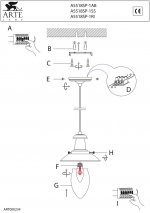 Светильник подвесной Arte lamp A5518SP-1AB Fisherman