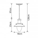 Светильник подвесной Arte lamp A5518SP-1WH Fisherman