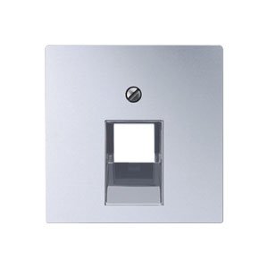 JUNG А 500 Алюминий Накладка 1-ой наклонной ТЛФ/комп розетки (A569-1PLUAAL) JUNG А 500 Алюминий Накладка 1-ой наклонной ТЛФ/комп розетки (A569-1PLUAAL)