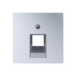 JUNG А 500 Алюминий Накладка 1-ой наклонной ТЛФ/комп розетки (A569-1PLUAAL)