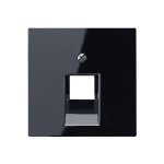 JUNG А 500 Черный Накладка 1-ой наклонной ТЛФ/комп розетки (A569-1PLUASW)
