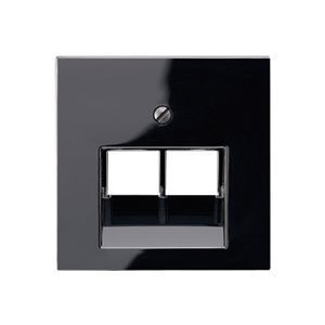 JUNG А 500 Черный Накладка 2-ой наклонной ТЛФ/комп розетки (A569-2PLUASW) JUNG А 500 Черный Накладка 2-ой наклонной ТЛФ/комп розетки (A569-2PLUASW)