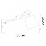 Светильник бра на штанге бра Arte lamp A5700AP-1BK Pinoccio