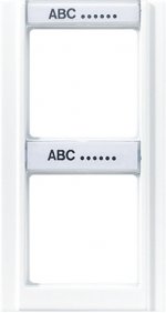 JUNG А 500 Бел Рамка 2-я с шильдиком вертикальная (A582NAWW)