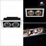 Светильник встраиваемый двойной Arte lamp A5930PL-2SI Technika