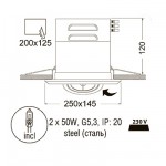 Светильник встраиваемый Arte lamp A5930PL-2WH Technika