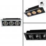 Светильник встраиваемый на 3 лампы Arte lamp A5930PL-3SI Technika 