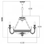 Люстра венецианская Arte Lamp A5966LM-6WG LUISA