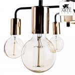 Люстра паук лофт Arte lamp A6001PL-7BK Gelo