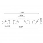 Светильник потолочный Arte lamp A6008PL-4BK Gioved