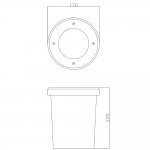 Уличный в грунт Arte lamp A6013IN-1SS Piazza