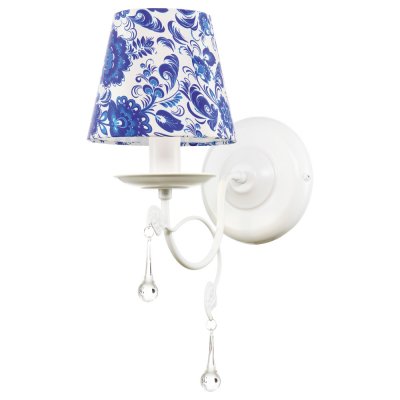 Настенный бра гжель Arte lamp A6106AP-1WH Moscow Настенный бра гжель Arte lamp A6106AP-1WH Moscow