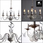 Люстра с бабочками Arte lamp A6114LM-5WG ALI