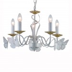 Люстра с бабочками Arte lamp A6114LM-5WG ALI
