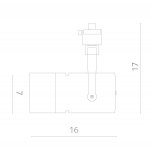 Светильник трековый диодный Arte lamp A6210PL-1WH Track