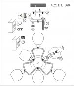 Люстра Arte lamp A6211PL-6GO Cosetta