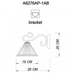 Светильник настенный бра Arte lamp A6276AP-1AB Costanza